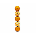 Bola navideña 7cm 5pc syb15-36 dorado escarchado brillante