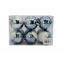 Bola navideña 7cm 6pc sy16cba-186 gris decorado