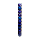 Bola navideña 8cm 12pc azul oscuro brillante escarchado mate sycb20