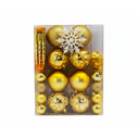 Bola navideña 8cm 45pc syb15-39 dorado brillante escarchado mate