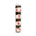 Bola navideña 8cm 4pc 2-lm1704-265 blillante/rojo decorado