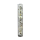 Bola navideña 8cm 6pc syb15-30 transparente/plateado/escarchado