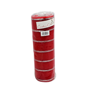 Cinta navideña 25cmx10yd 2985 rojo/blanco