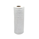 Cinta navideña 25cmx10yd cd3492 blanco/dorado/plateado