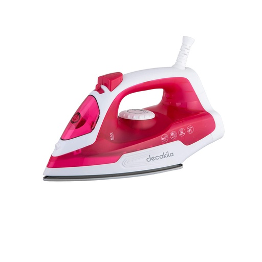 [120167] Plancha electrica a vapor decakila kuen002r rosado y blanco