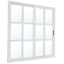 Ventana corrediza cuadriculada upvc 1.2 x 1.5 metros vento blanco