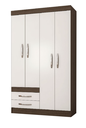 Ropero mdf 4 puertas 2 gavetas 107x47x189 centimetros poliman a37060 varios colores