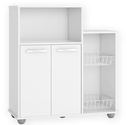 Mueble mdf para cocina 2 puertas 98x91x39 centimetros poliman c28050 blanco
