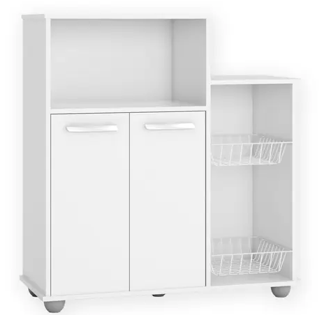 [110857] Mueble mdf para cocina 2 puertas 98x91x39 centimetros poliman c28050 blanco