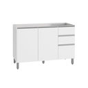Mueble mdf para cocina 2 puertas 85x120x50 centimetros poliman c81030 varios colores