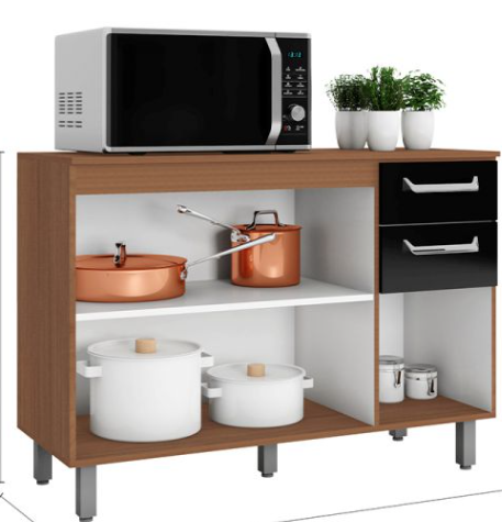 [110899] Mueble mdf para cocina 83x120x37 centimetros poliman k49050 cafe