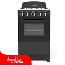 Estufa de gas 4 quemadores 20" decakila kugs003b negro