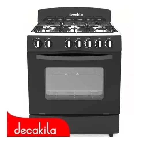 [123613] Estufa de gas 6 quemadores 30" decakila kugs004b negro