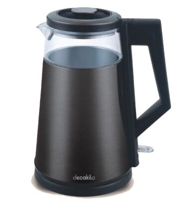 [124685] Tetera electrica de vidrio 1.7 l decakila kukt009b negro