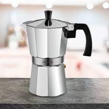 [125888] Cafetera expresso para 6 tazas de aluminio 0.3 litros decakila kmcf023m gris