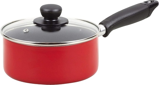 [125896] Olla  con mango y tapadera 16x7cm decakila kmep007b rojo
