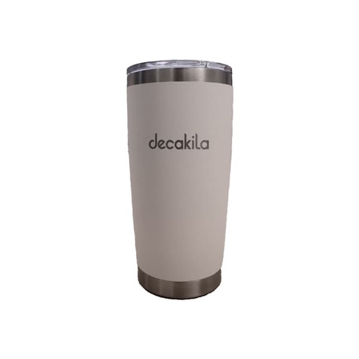 [125904] Vaso termico con tapadera acero inoxidable 20 onzas decakila kmtt024w blanco