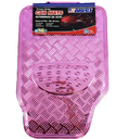 Alfombra de hule para carro 4 piezas abro cm7001 rosa